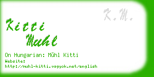 kitti muhl business card
